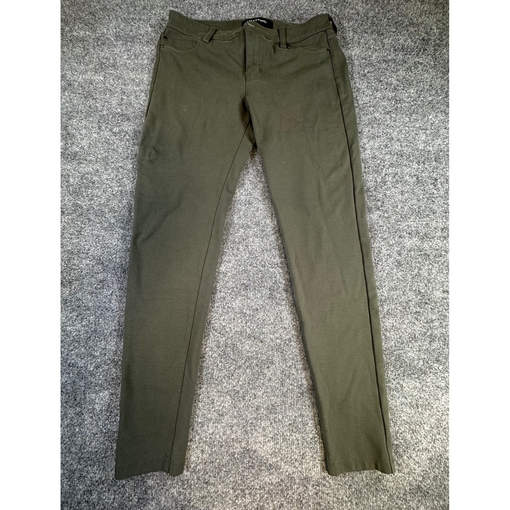 #79 Liverpool Peat Green Skinny Pants Womens 6/28 Olive Stretch XM2015LBBV1